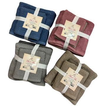 &nbsp;SET 2 ASCIUGAMANI + 2 OSPITI LOVELY HOME LUI&LEI&nbsp; - CIAM Centro Ingrosso Abbigliamento