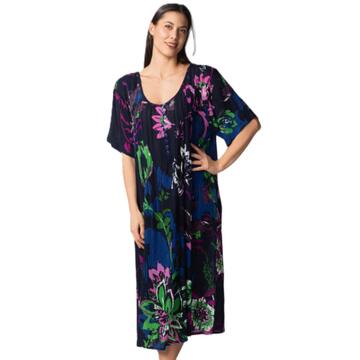 ABITO DONNA IN VISCOSA CREPE GIROCOLLO MANICA CORTA MARILA KF702