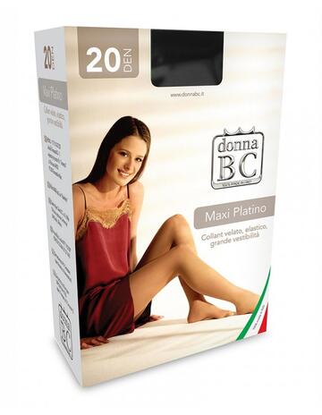Women's calibrated string tights Donna BC Maxi Platino 20 XXXL - CIAM Centro Ingrosso Abbigliamento
