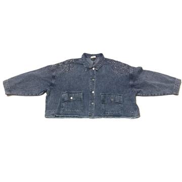 GIACCA DENIM DONNA BORCHIE FLORA CURVY ML0061&nbsp;