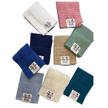 SPONGE SET 1+1 TOWEL + GUEST TOWEL IRGE VERY SOFT - CIAM Centro Ingrosso Abbigliamento