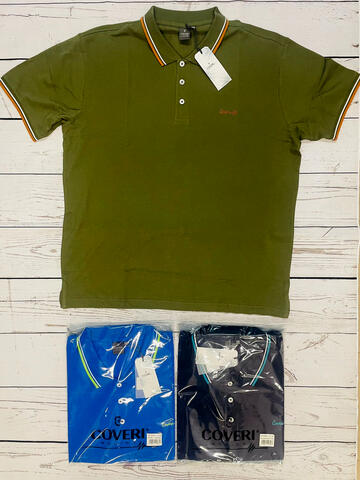 Мужская рубашка-поло CALIBRATA из хлопкового пике Coveri Moving OPQC264 - CIAM Centro Ingrosso Abbigliamento