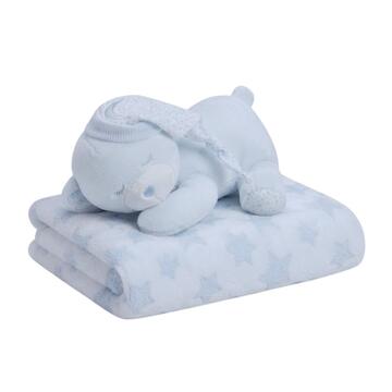 Set regalo da neonato coperta + peluche Pastello SV06