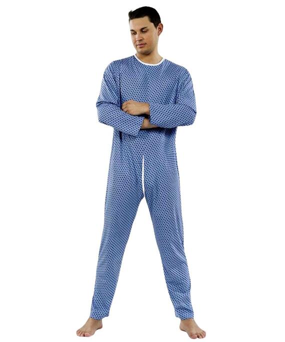 Tutone pigiama intero da uomo in jersey di cotone primaverile