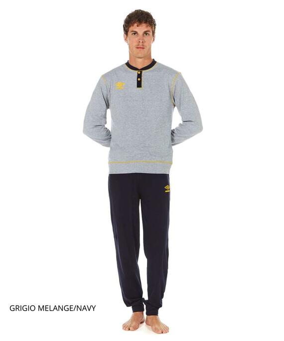 Pigiama uomo a manica lunga in jersey di cotone Umbro 10504