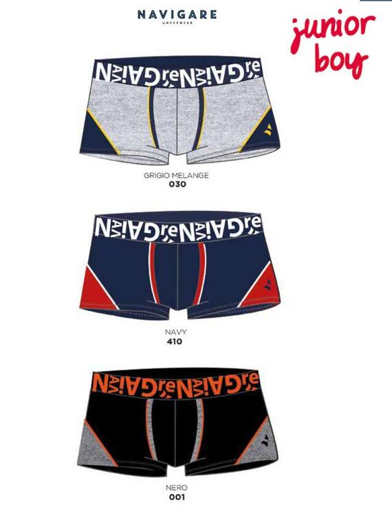 Navigare B21070ZJ boys' boxers in stretch cotton
