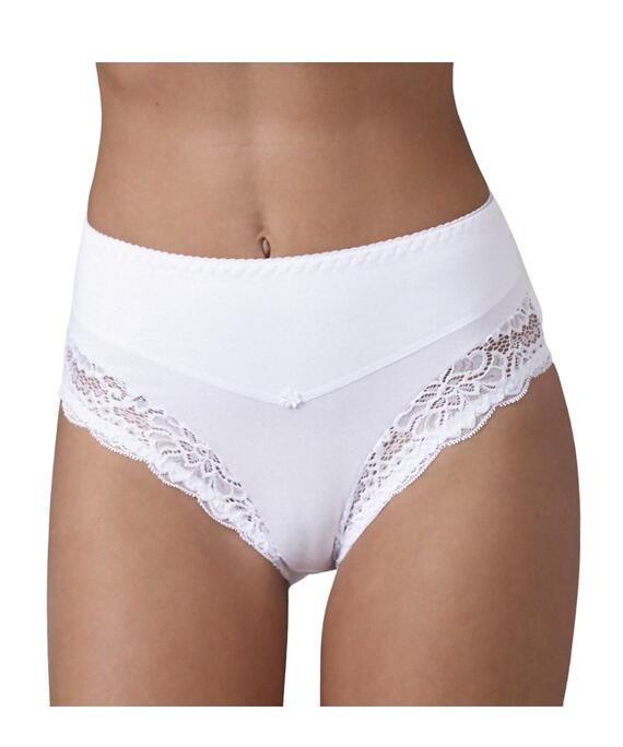 Culotte contenitiva donna in cotone elasticizzato e pizzo Lovely Girl 1321