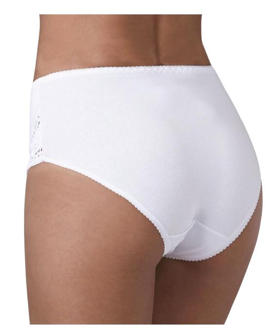 Culotte contenitiva donna in cotone elasticizzato e pizzo Lovely Girl 1321