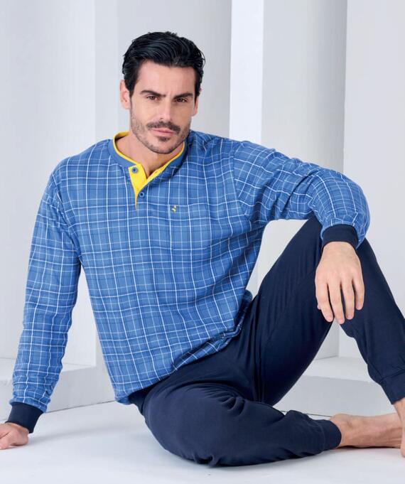 Navigare 141947 Men's Warm Cotton Jersey Pajamas