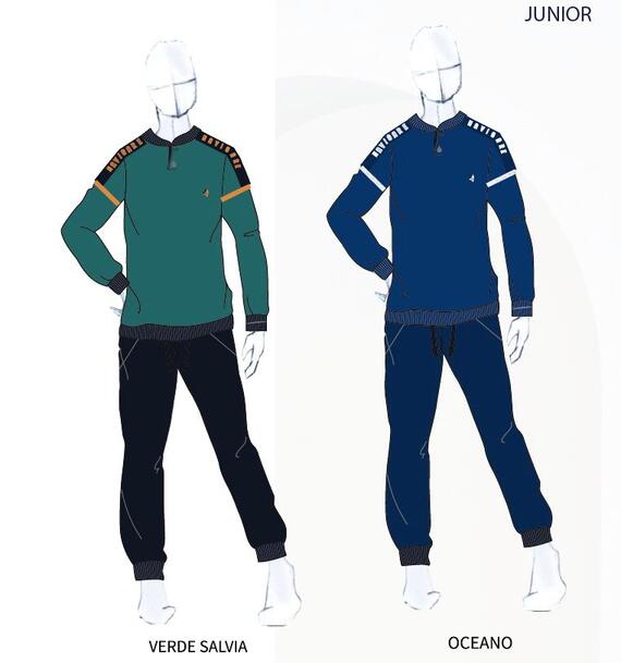 Pigiama ragazzo lungo in jersey di cotone Navigare Junior 141960J