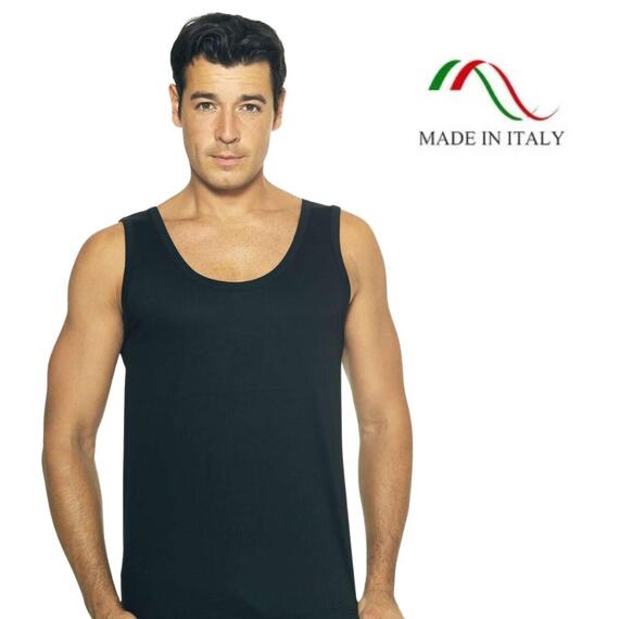 Canottiera uomo a spalla larga in cotone mercerizzato Leable 1531