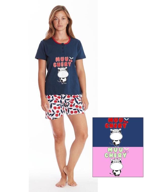 Crazy Farm 15822 cotton jersey short women's pajamas