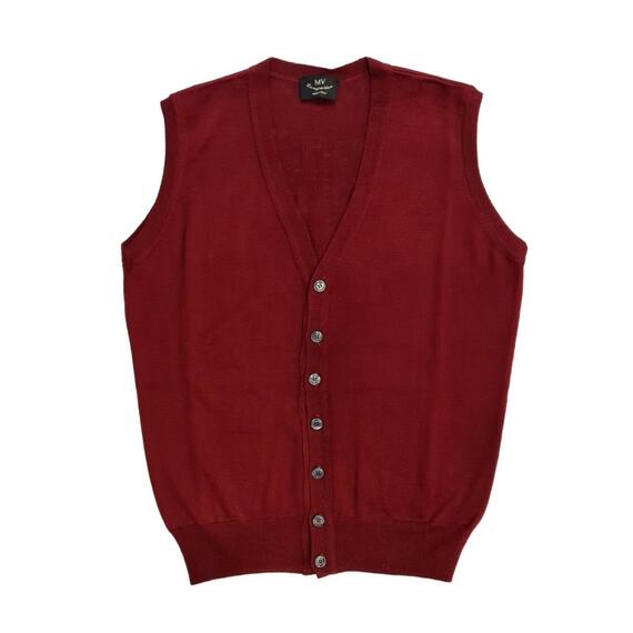 MEN'S VEST WITH BUTTONS IN MERINO WOOL BLEND MV MS161B