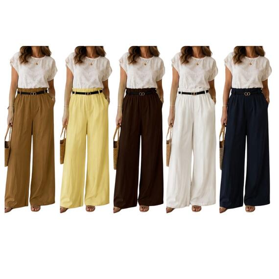 PANTALONE DONNA A PALAZZO FLORA 256235