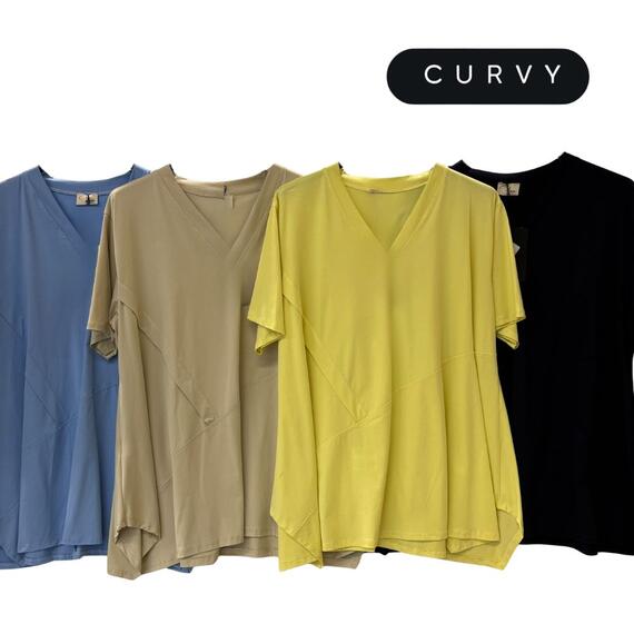 MAGLIA OVER DONNA MEZZA MANICA SCOLLO A V FLORA CURVY 1863
&nbsp;