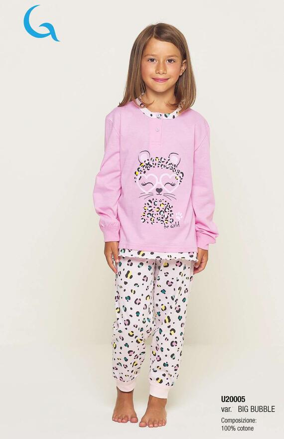 Пижама из хлопкового трикотажа для девочек Gary U30005, размер 8/10 лет