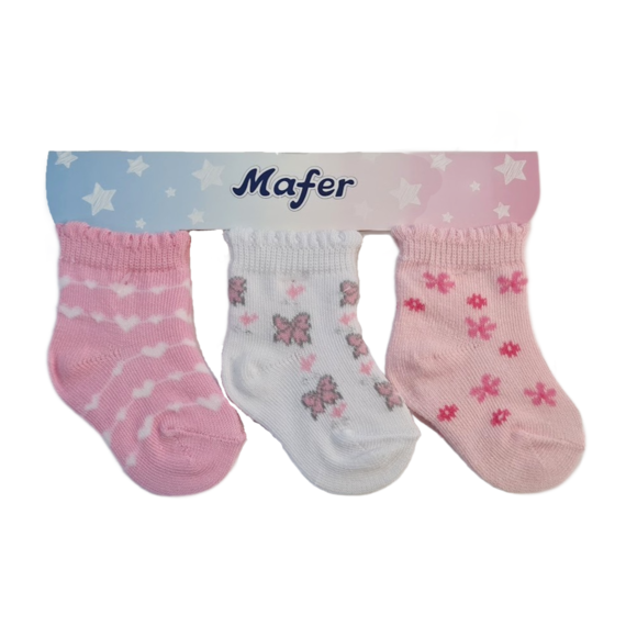 CALZINO NEONATA PRIMIGIORNI WPG7097 - 3 PAIA 