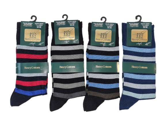 Men's striped short socks HC51614 Henry Cotton's