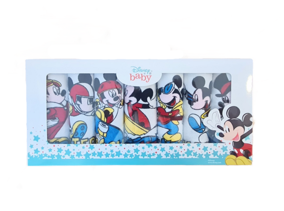 Set of 7 plastic terry bibs with laces for every day of the week with Mickey Mouse print WD9630 Disney baby