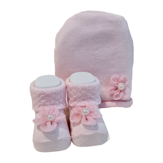 COTTON BABY SHOES + HAT SET WSE8317 MAFER