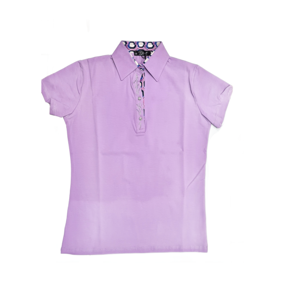 WOMEN'S POLO SHIRT WITH RHINESTONES ON THE CLOSURE M-XXL 13/100 Donna Class