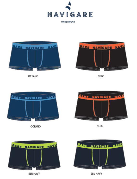 Navigare 21594 Men's Stretch Cotton Boxer Shorts