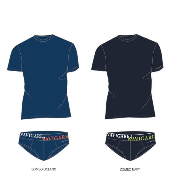 Completo uomo con t-shirt e slip Navigare 21637