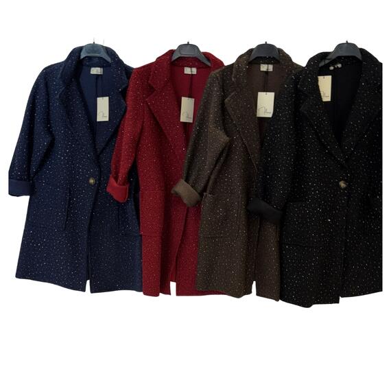 CAPPOTTO LUNGO DONNA STRASS FLORA 22095
 