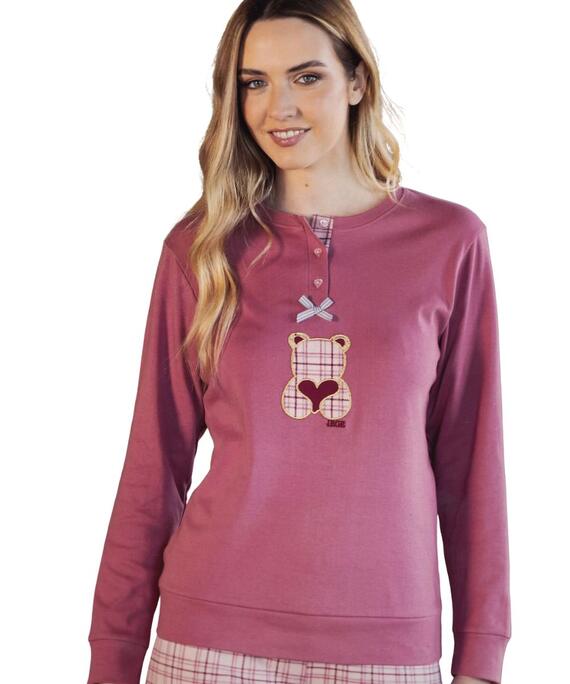 Pigiama donna in jersey di cotone caldo Irge MII2413