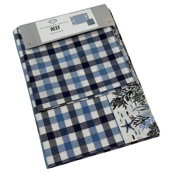 SET TOVAGLIETTA E TOVAGLIOLO DA CUCINA MAISON SOPHIE REEF
 