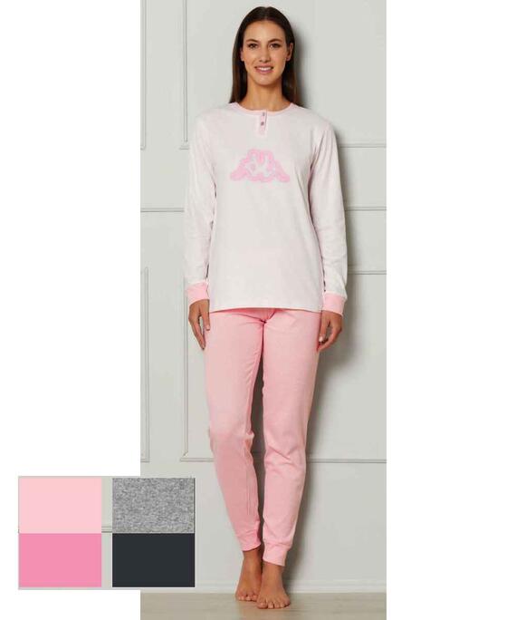 Kappa KWS25500 Women's Long Cotton Jersey Pyjamas