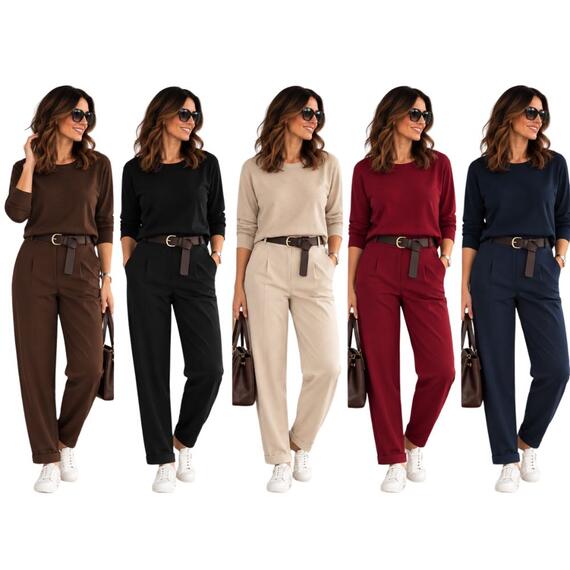 Pantalone donna punto Milano Flora 256005