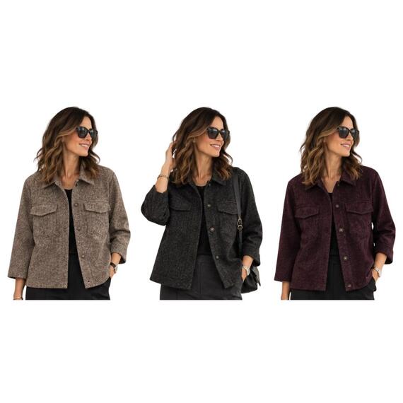 Giacca donna spinata effetto lana Flora 258303