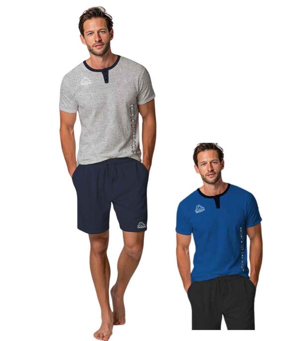 Pigiama uomo corto in jersey di cotone Kappa KMS26134