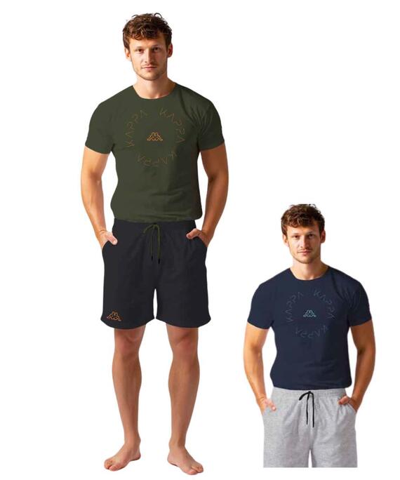 Pigiama uomo corto in jersey di cotone Kappa KMS26143