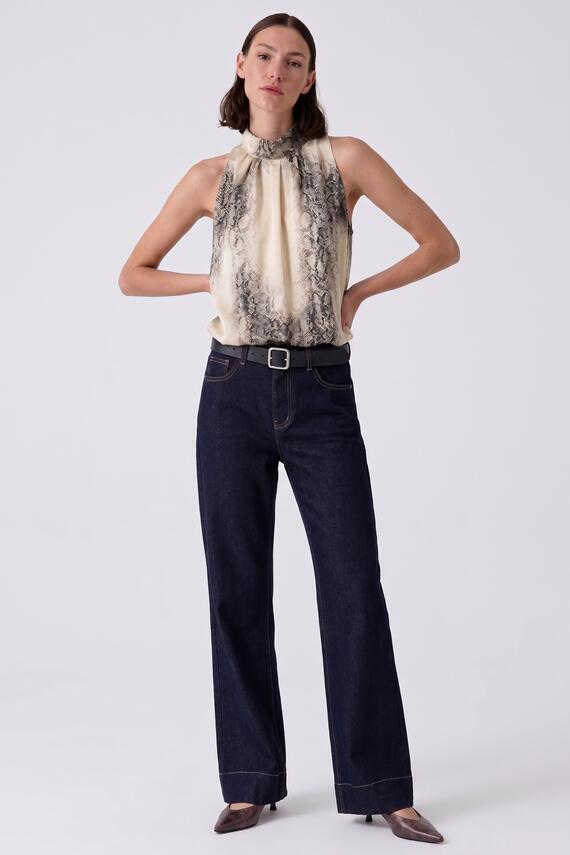 Fiorenza Amadori T1864 Python Georgette Top