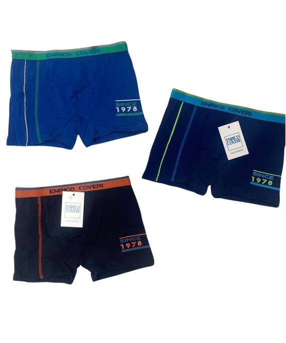 Boxer ragazzo in cotone elasticizzato Enrico Coveri EB4168