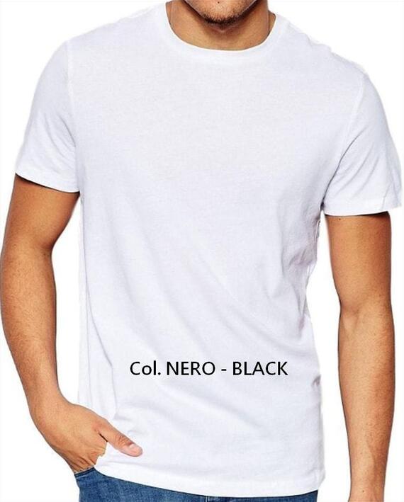 T-shirt unisex in jersey di cotone Map 3001 Nero TRI-PACK
