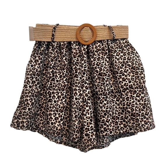 SHORT DONNA MACULATO CON CINTURA FLORA 3034