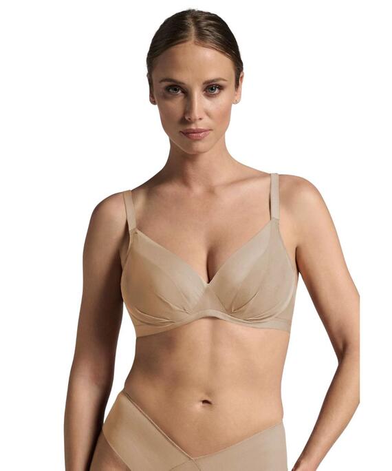 Lepel Tesoro 305 unlined push-up bra in tulle and microfibre, cup B.