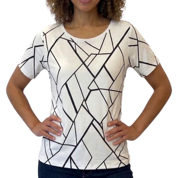 BLUSA DONNA MANICA CORTA FLORA 33050