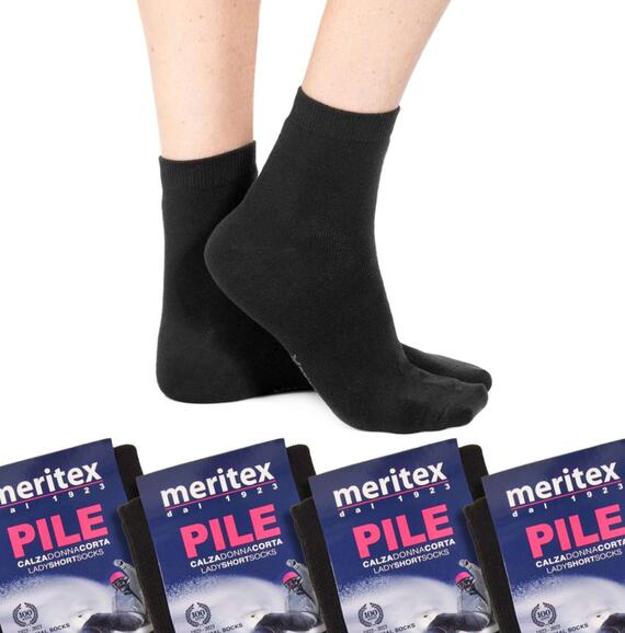 Short women's socks in warm Meritex 332 fleece