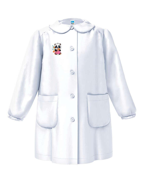 GREMBIULE SCUOLA DA BAMBINA SIGGI HAPPY SCHOOL 33GR4063 BIANCO