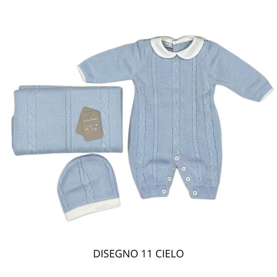 SET 3 PEZZI NEONATO NASCITA NAZARENO GABRIELLI NG-3488
