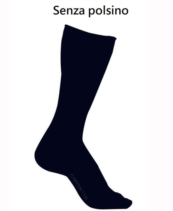 Long loosened men's socks in warm Carpenter 0355 cotton