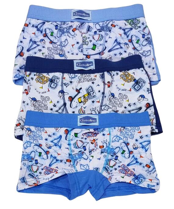 Boxer da bambino in cotone elasticizzato Gasolino U3888