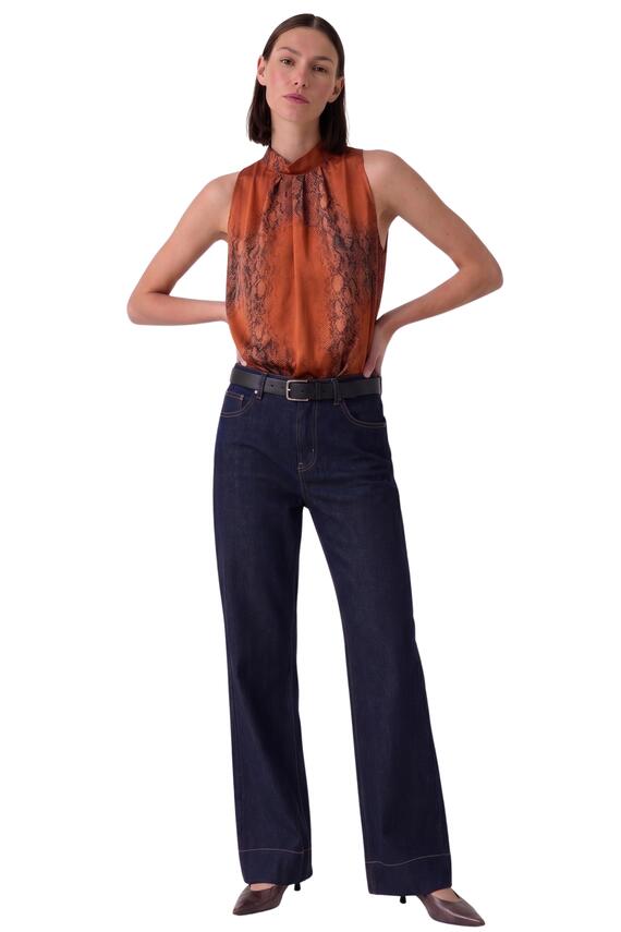 Fiorenza Amadori T1864 Python Georgette Top