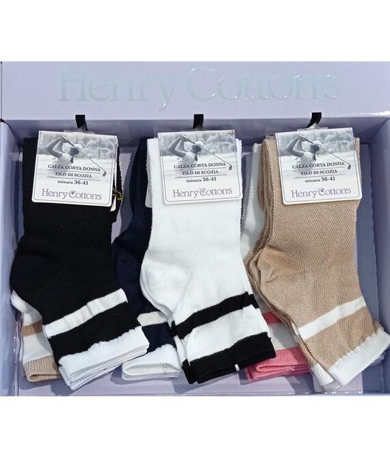 Calzino corto donna in cotone elasticizzato Henry Cotton's HF404 (1 paio)