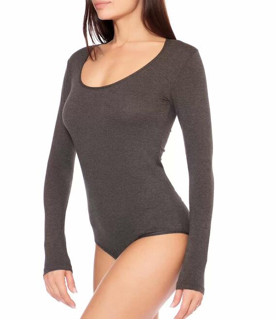 Women's long-sleeved stretch cotton bodysuit Jadea 4154