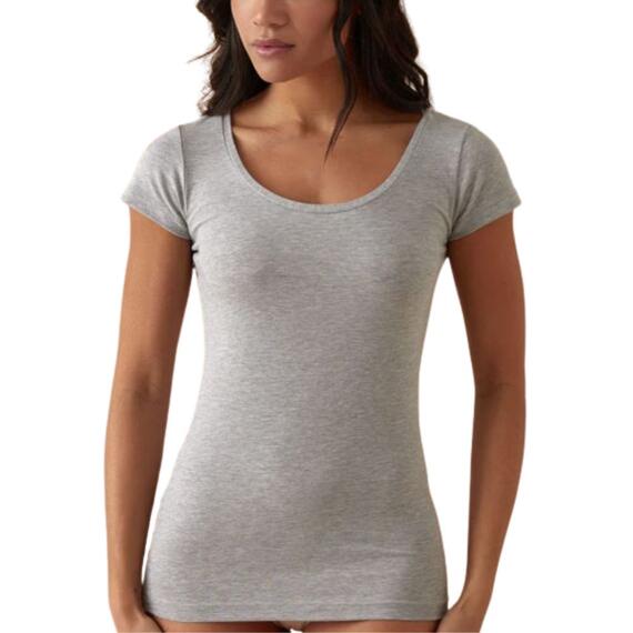 T-shirt donna scollo tondo in cotone modal Jadea 181